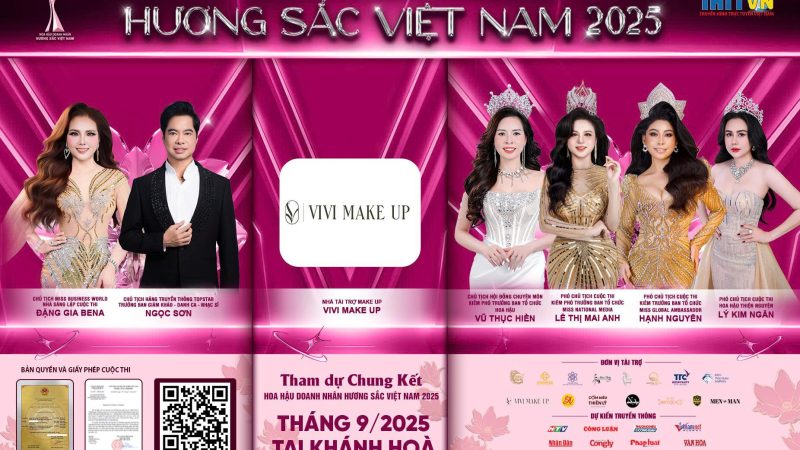 ViVi Makeup Academy đồng hành cùng Hoa hậu Doanh nhân Hương sắc Việt Nam 2025 tại Khánh Hòa