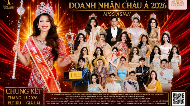 Hoa hậu Doanh nhân Châu Á 2026 chính thức trở lại Gia Lai vào tháng 11