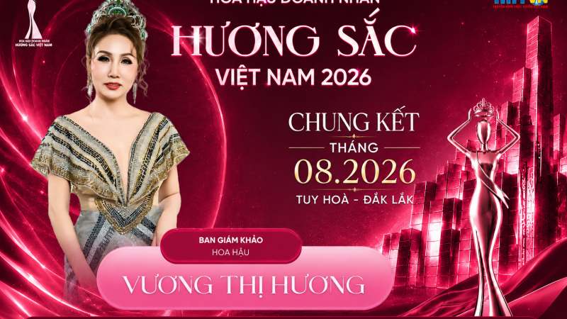 Hoa hậu Doanh nhân Trái đất 2024 Vương Thị Hương tái xuất, ngồi ghế giám khảo Hoa hậu Doanh nhân Hương sắc Việt Nam 2026