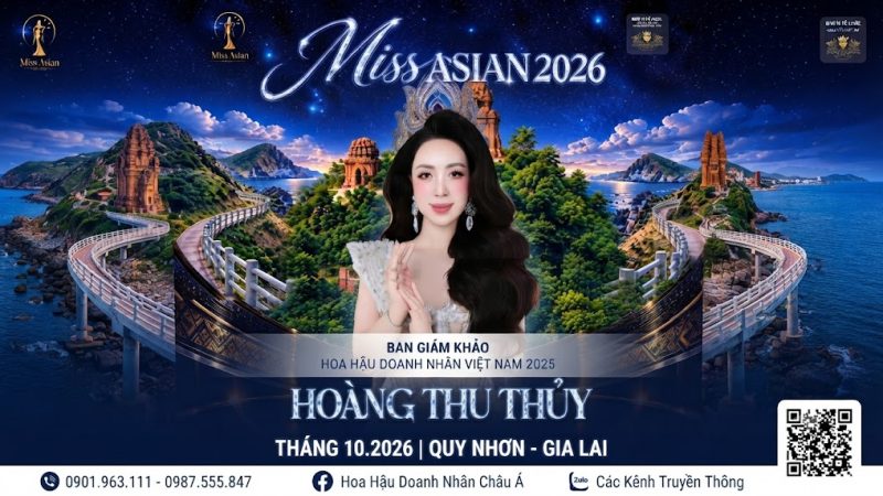 “Chánh cung nhan sắc” – Hoa hậu Hoàng Thu Thủy “cầm cân nảy mực” tại Miss Asian 2026