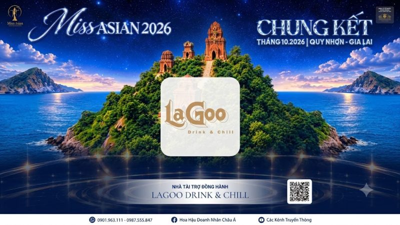 Miss Asian 2026: Lagoo Drink & Chill đồng hành kiến tạo trải nghiệm bên đầm Thị Nại