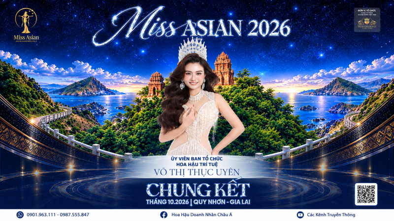 Hoa hậu Trí tuệ Võ Thị Thục Uyên tái xuất, đảm nhận vai trò mới tại Miss Asian 2026